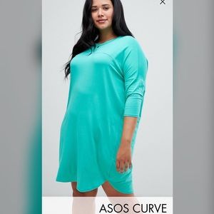 Oversize T-shirt dress with seam detail